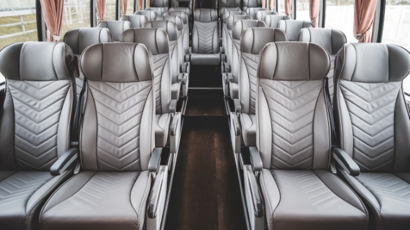 50 passenger charter bus interior brookline