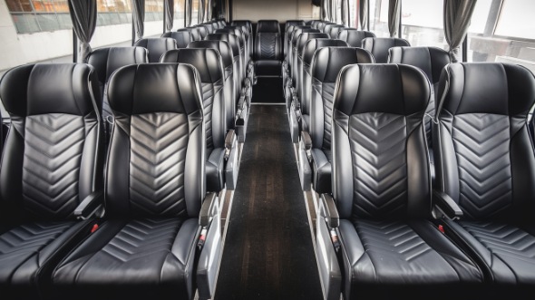 54 passenger charter bus inside cambridge